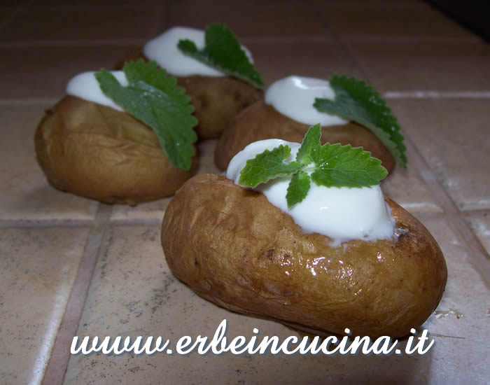 New potatoes with catnip