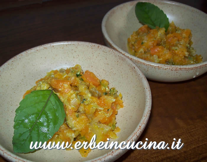 Carrot soup with basil