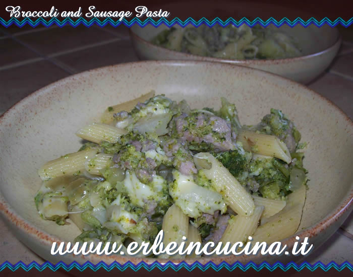 Broccoli and sausage pasta
