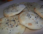 Indian naan with nigella and sesame