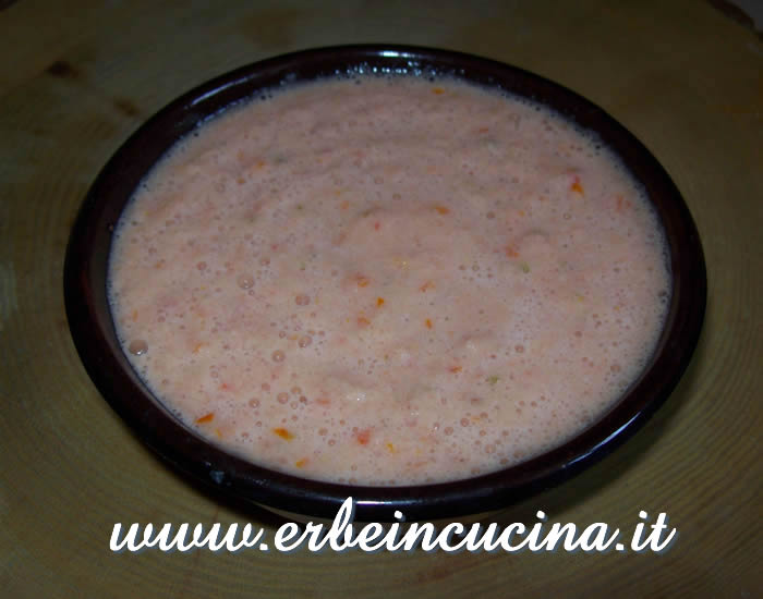 Cheese gaspacho with cherry tomatoes