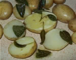 New potatoes with sage