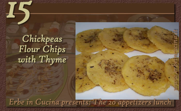 Chickpeas flour chips with thyme