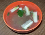 Chinese soup with ginger and coriander