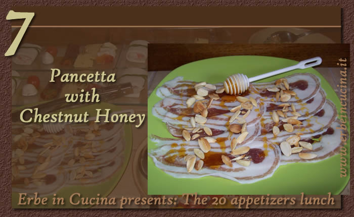 Pancetta with chestnut honey