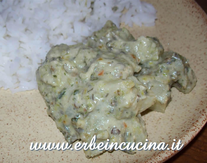 Thai green curry with potatoes