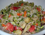 Rice salad with fried vgetables