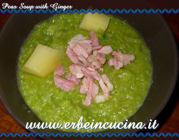 Peas soup with ginger