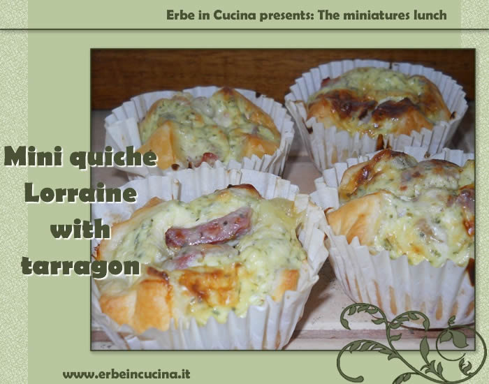 Mini quiche Lorraine with tarragon