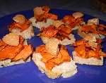 Pumpkin, amaretti and aage appetizers