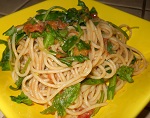 Rocket and chives spaghetti
