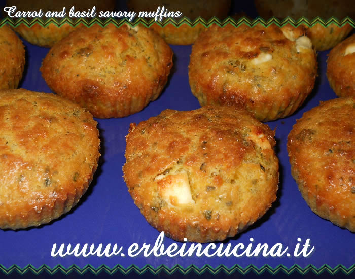 Carrot and basil savory muffins